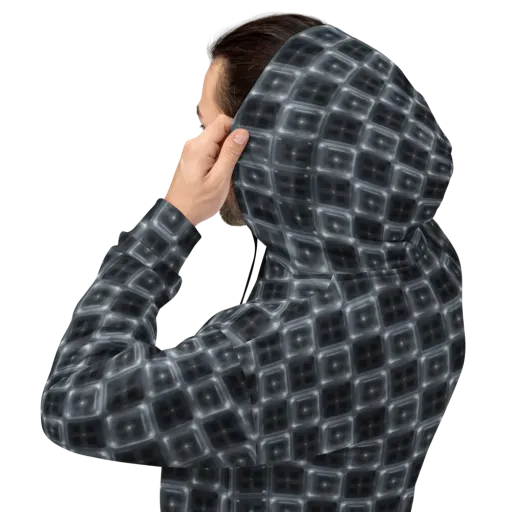 Chrome Grid on a Hoodie