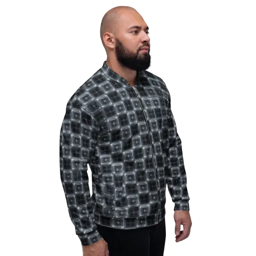 Chrome Grid on a Bomber Jacket
