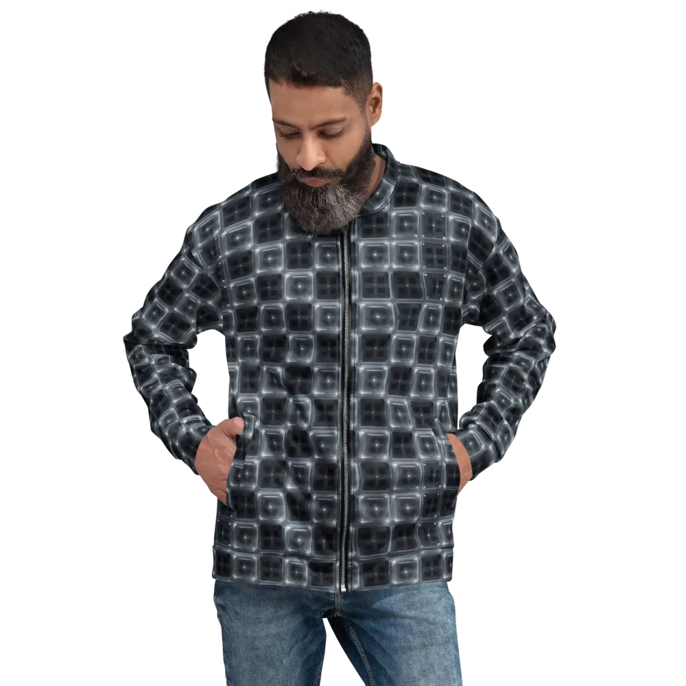 Chrome Grid on Bomber Jacket — Front