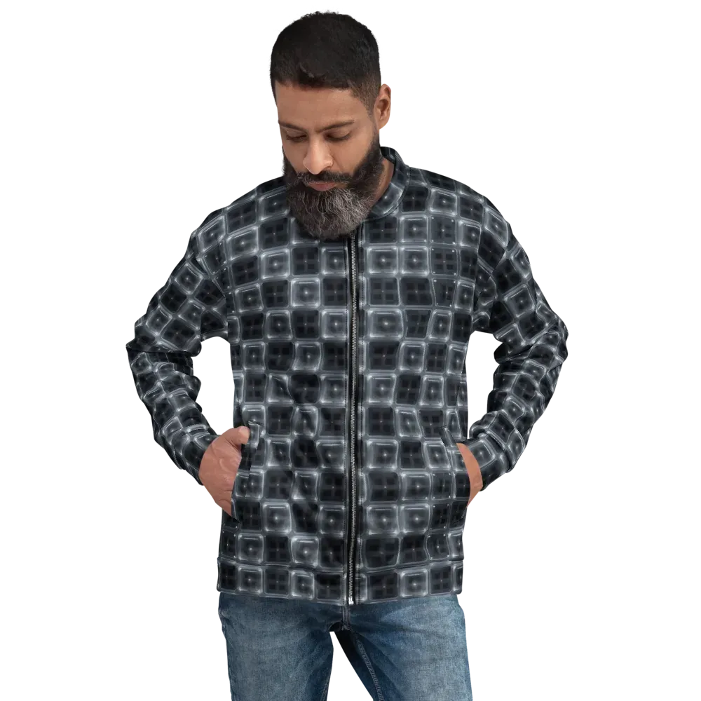 Chrome Grid on Bomber Jacket — Front