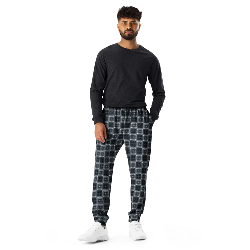 Chrome Grid on Men's Joggers — Front