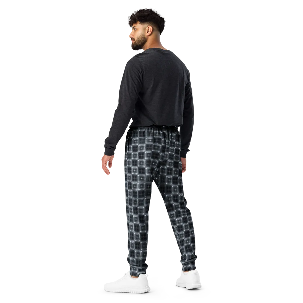 Chrome Grid on Men's Joggers — Back