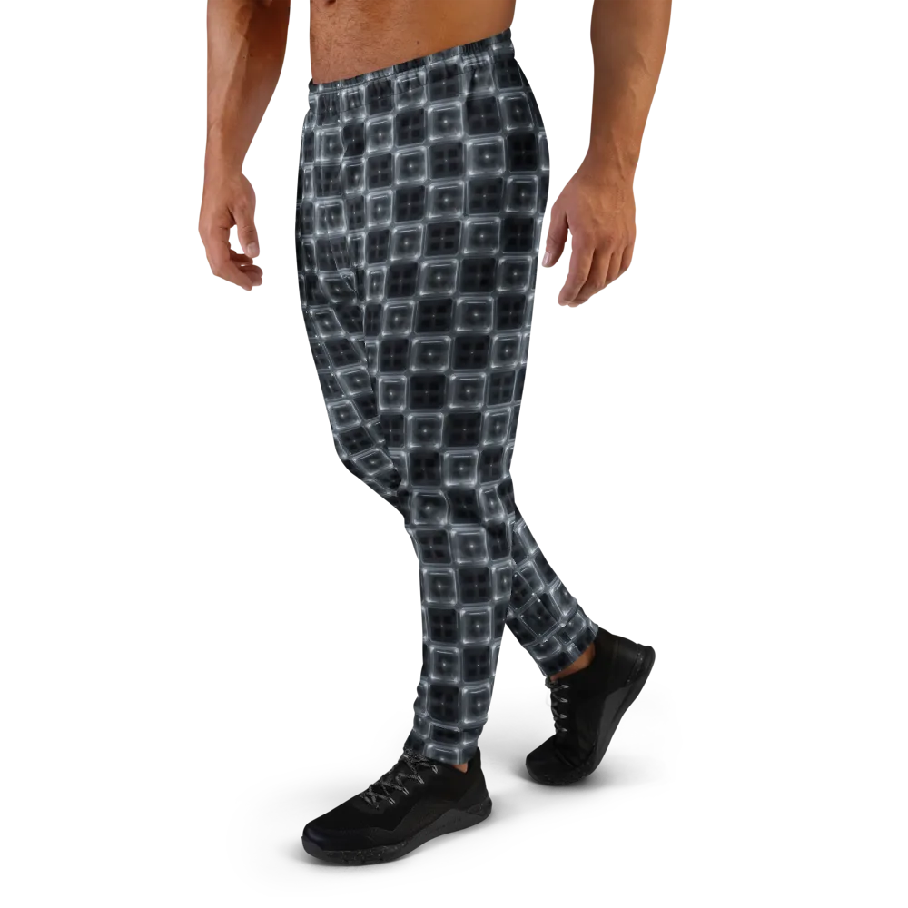 Chrome Grid on Men's Joggers — Left