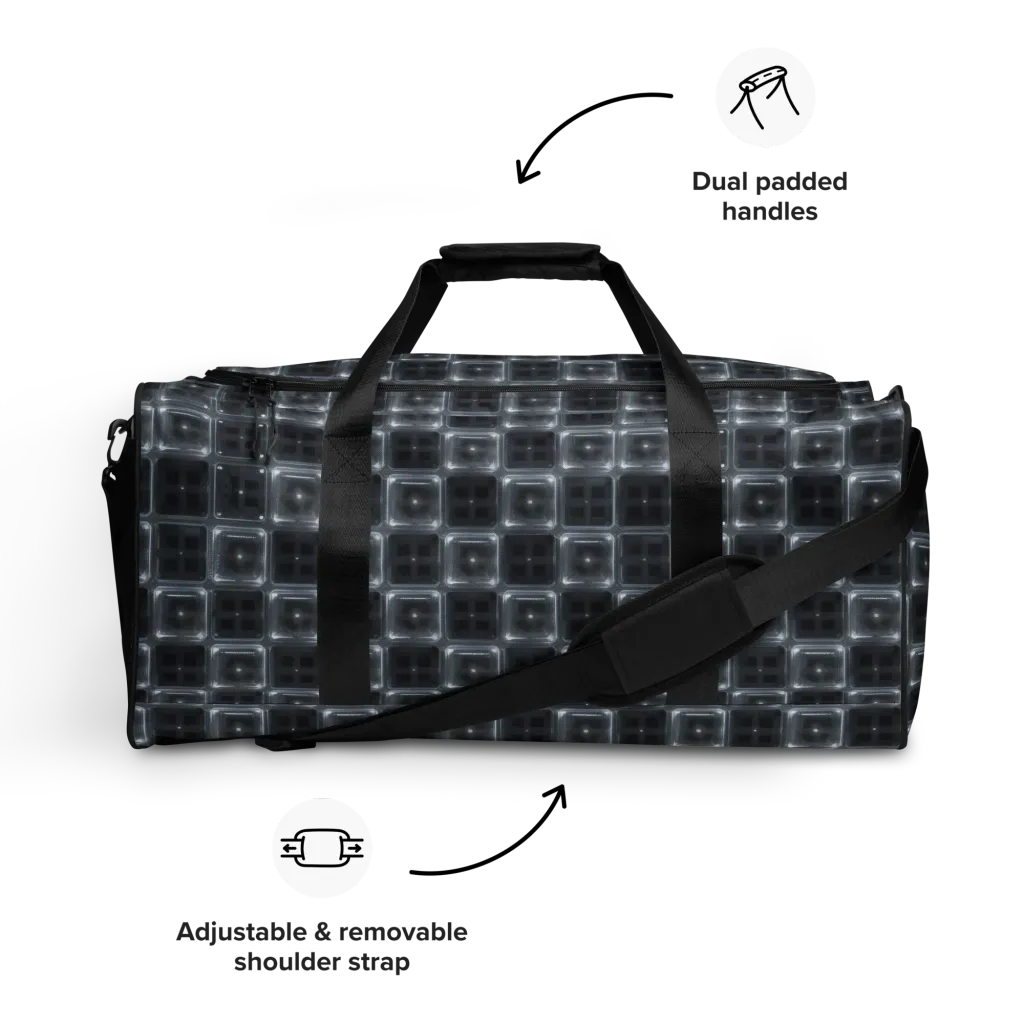 Chrome Grid on Duffle Bag — Front