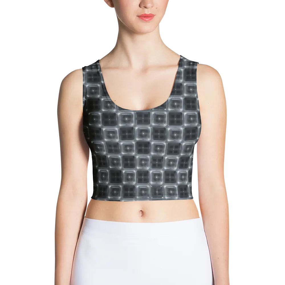 Chrome Grid on Crop Top — Front