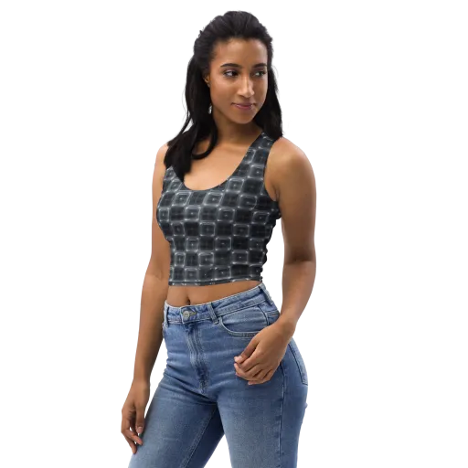 Chrome Grid on a Crop Top