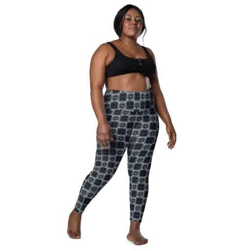 Chrome Grid on a Leggings with Pockets