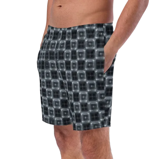 Chrome Grid on a Swim Trunks