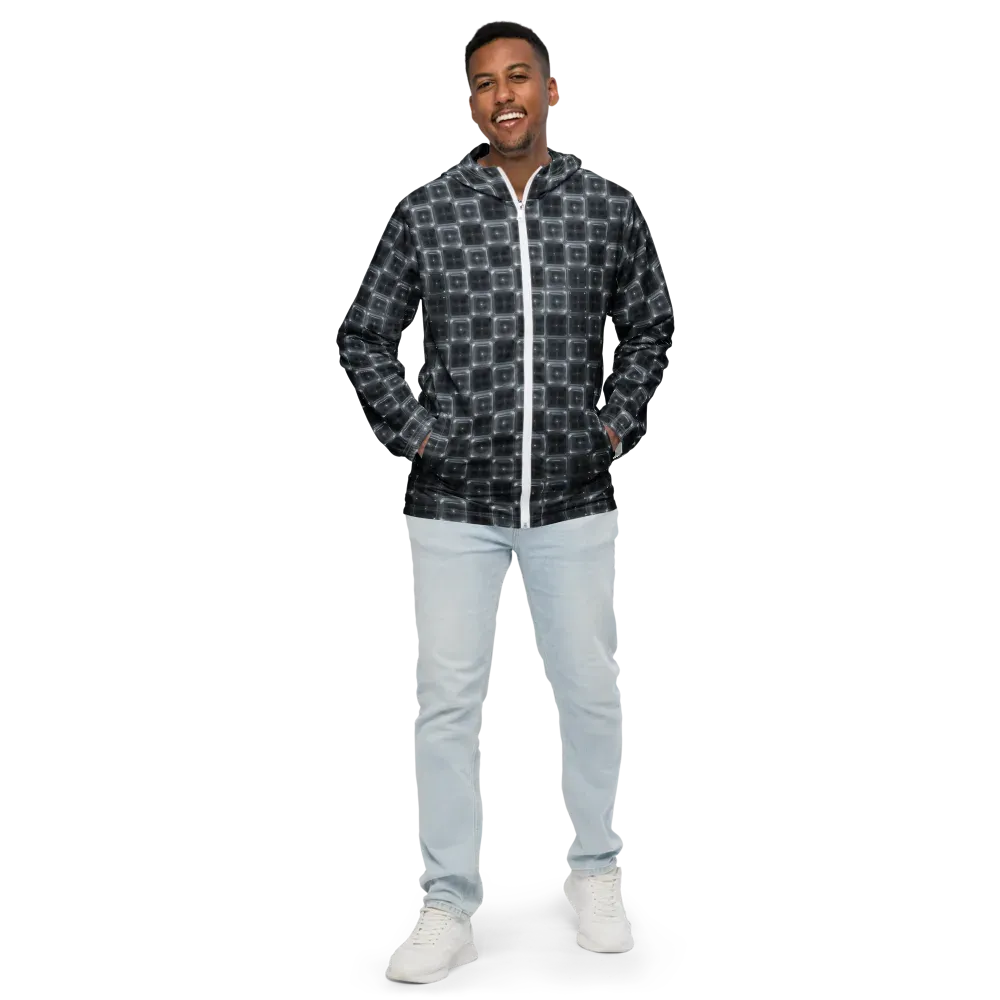 Chrome Grid on Men's Windbreaker — Front