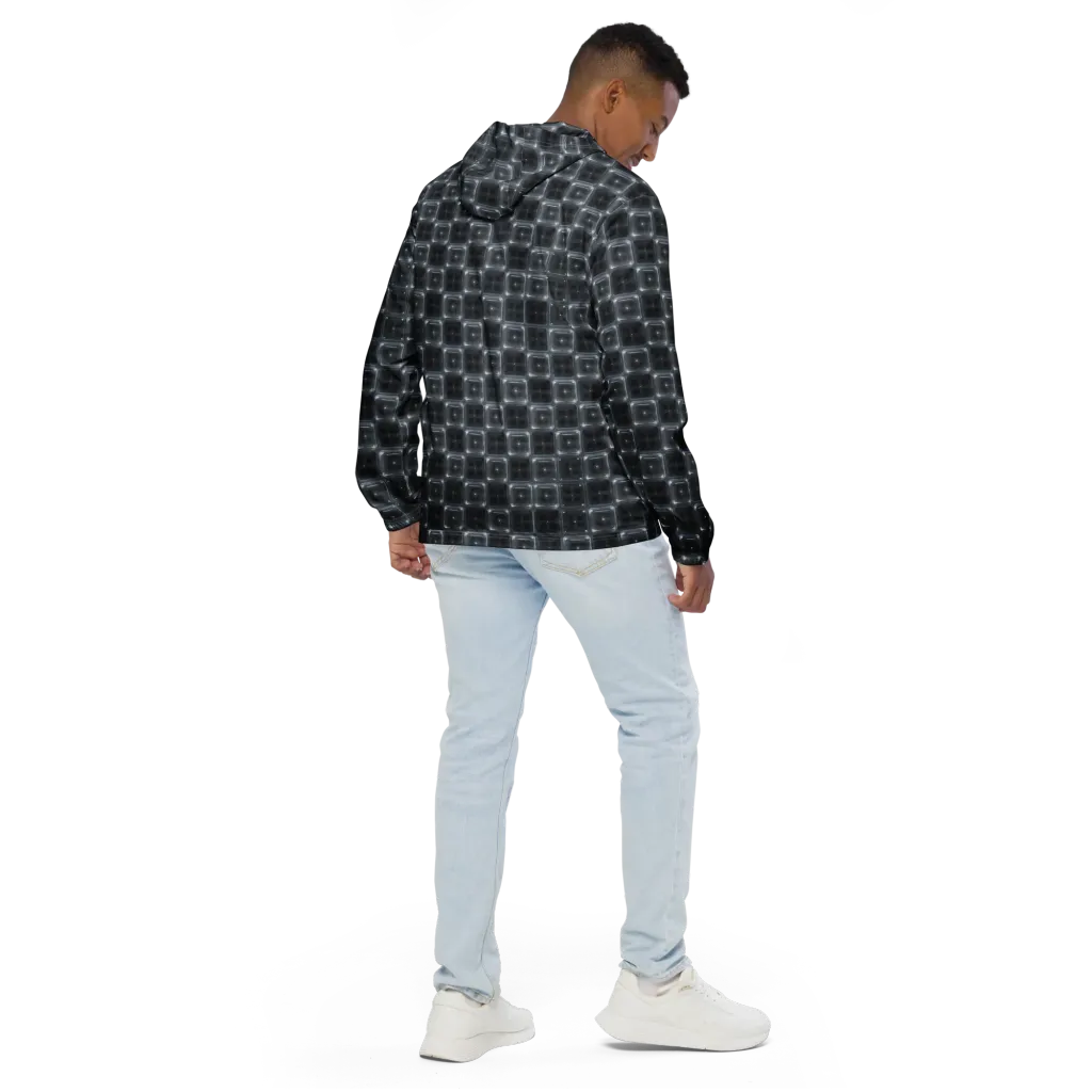 Chrome Grid on Men's Windbreaker — Back