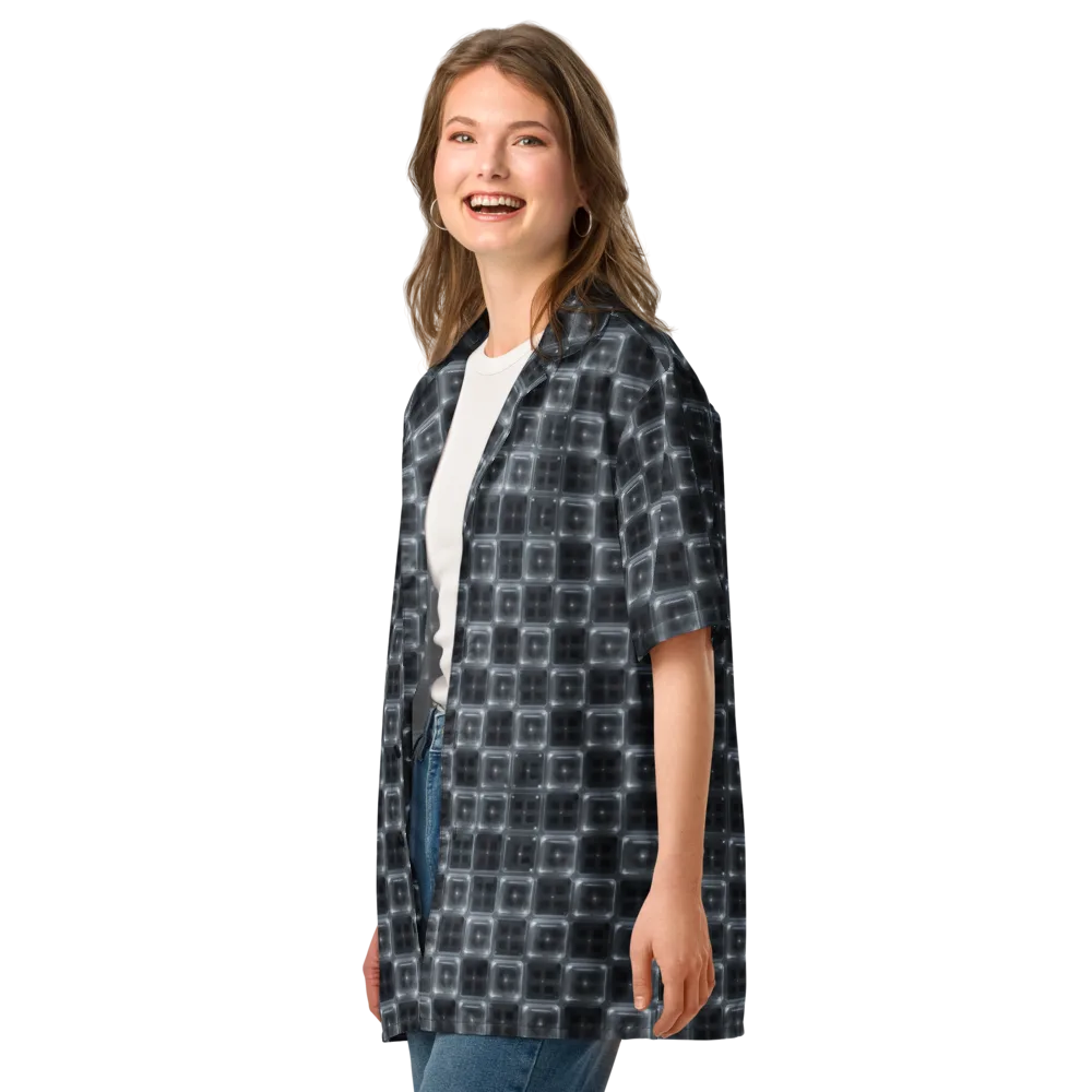 Chrome Grid on Button Shirt — Left Front