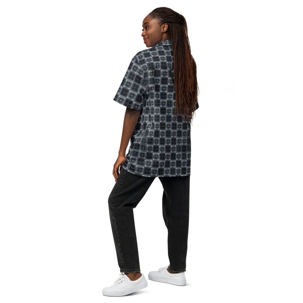 Chrome Grid on Button Shirt — Back