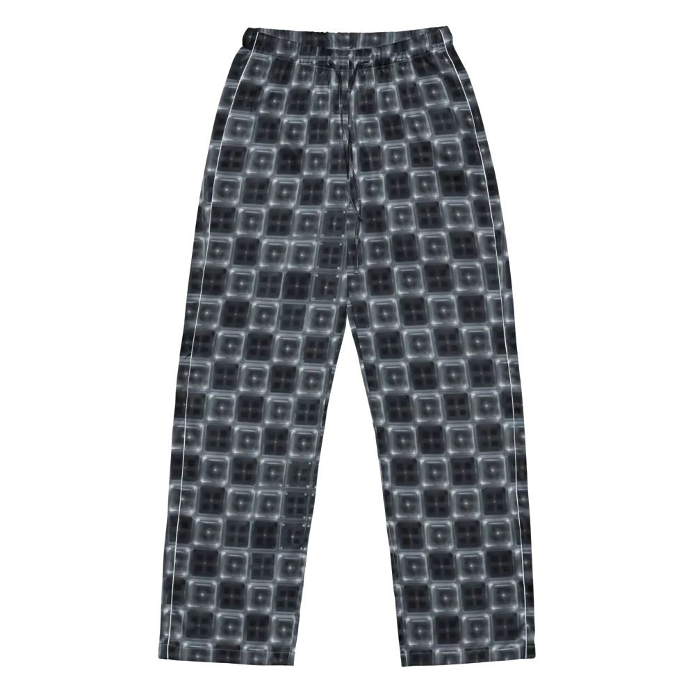 Chrome Grid on Women's Pajama Pants — Front