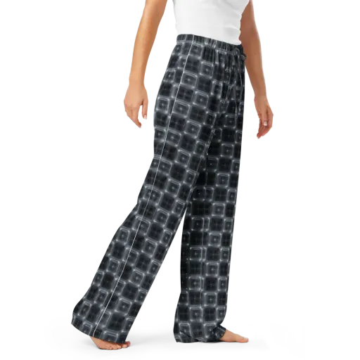 Chrome Grid on a Women's Pajama Pants