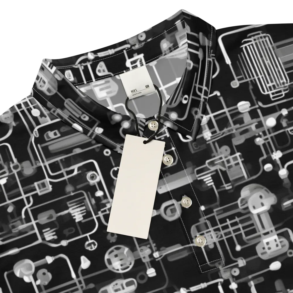 Noir Circuit on Men's Slim Fit Polo Shirt — Product details