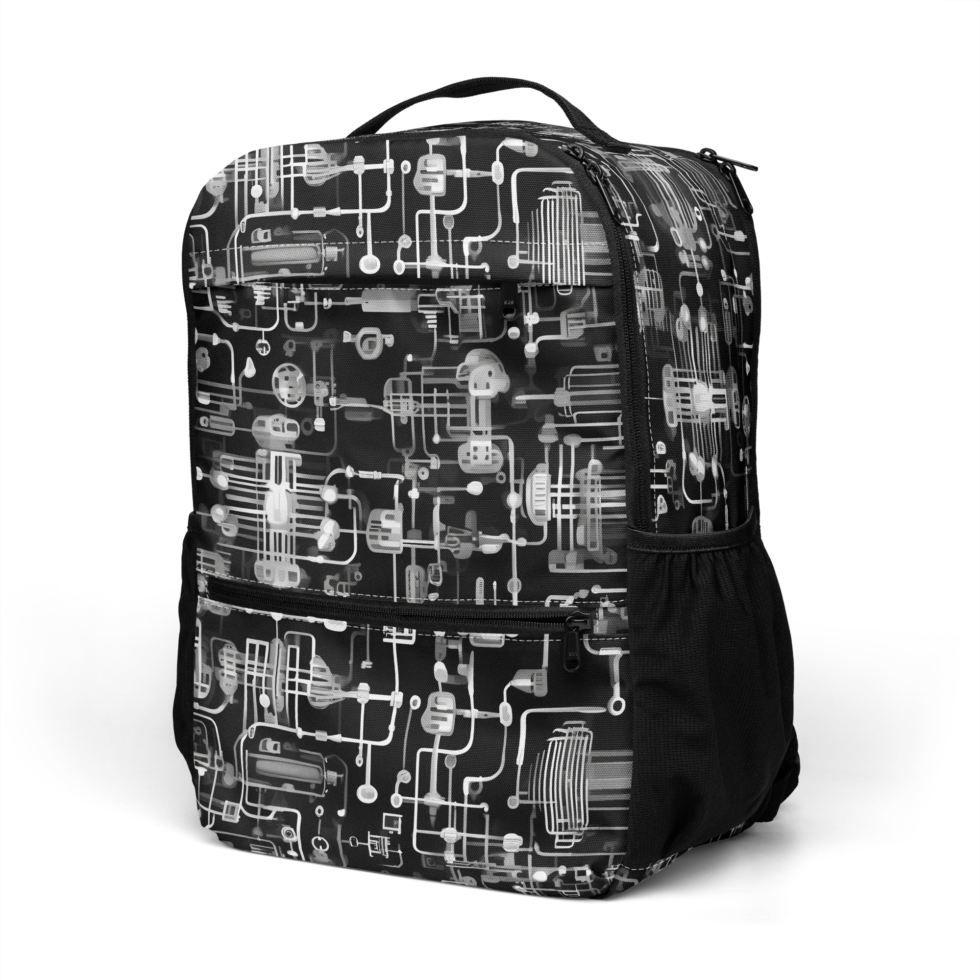 Noir Circuit on Utility Backpack — Left Front