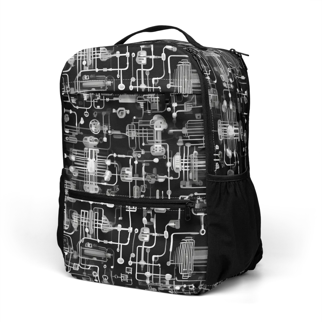 Noir Circuit on Utility Backpack — Left Front