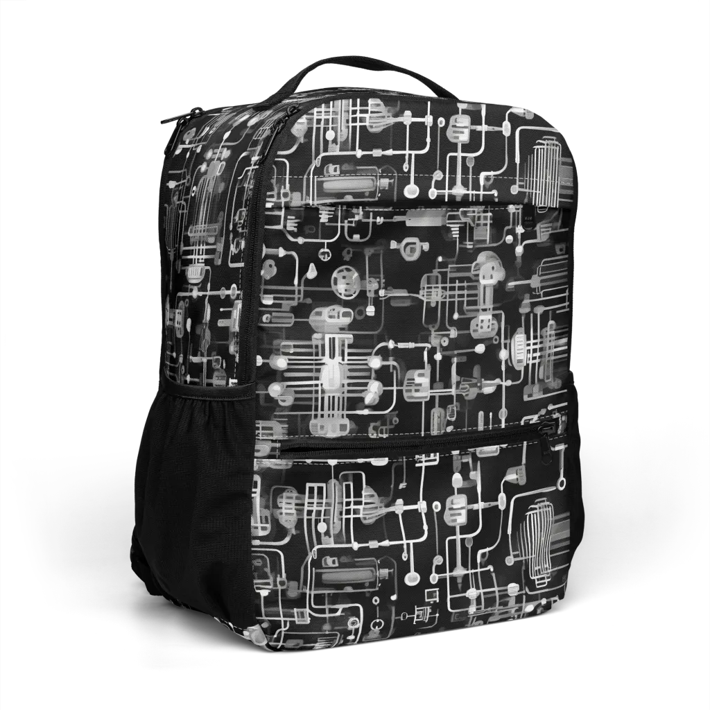 Noir Circuit on Utility Backpack — Right Front