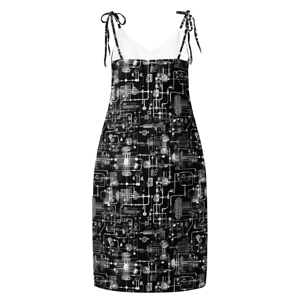 Noir Circuit on Slip Dress — Back