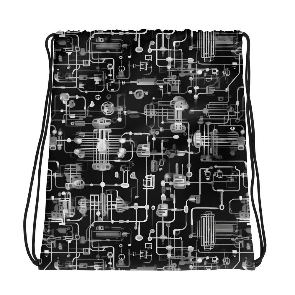 Noir Circuit on Drawstring Bag — Photo
