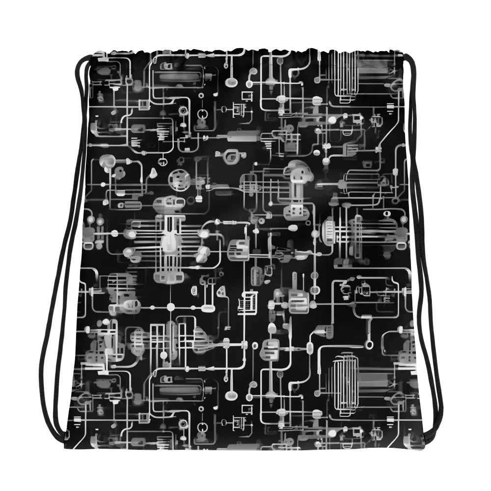 Noir Circuit on Drawstring Bag — Photo