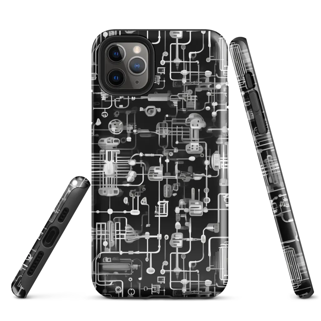 Noir Circuit on Tough Case for iPhone® — Front
