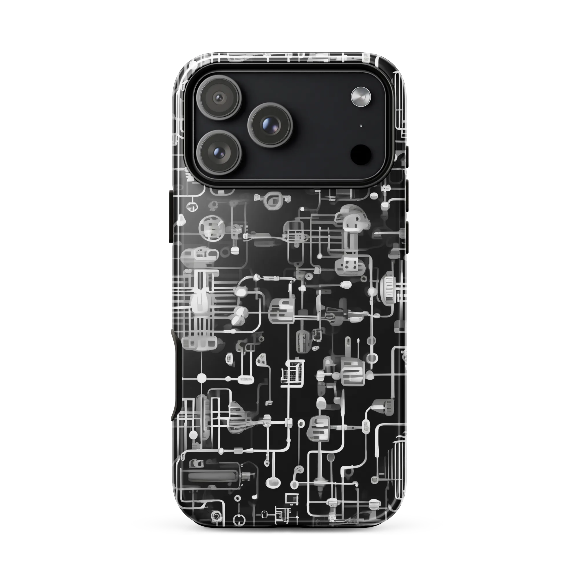 Noir Circuit on Tough Case for iPhone® — Front