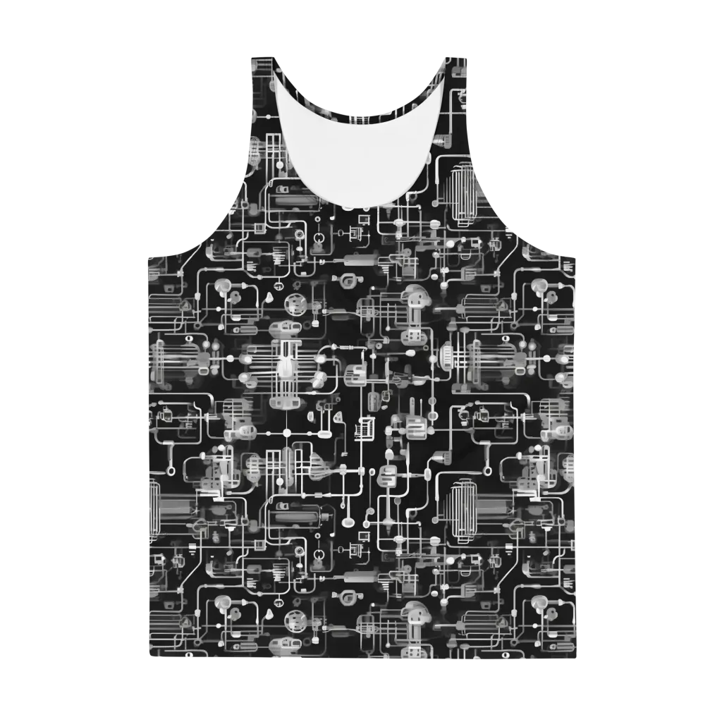 Noir Circuit on Men's Tank Top — Front