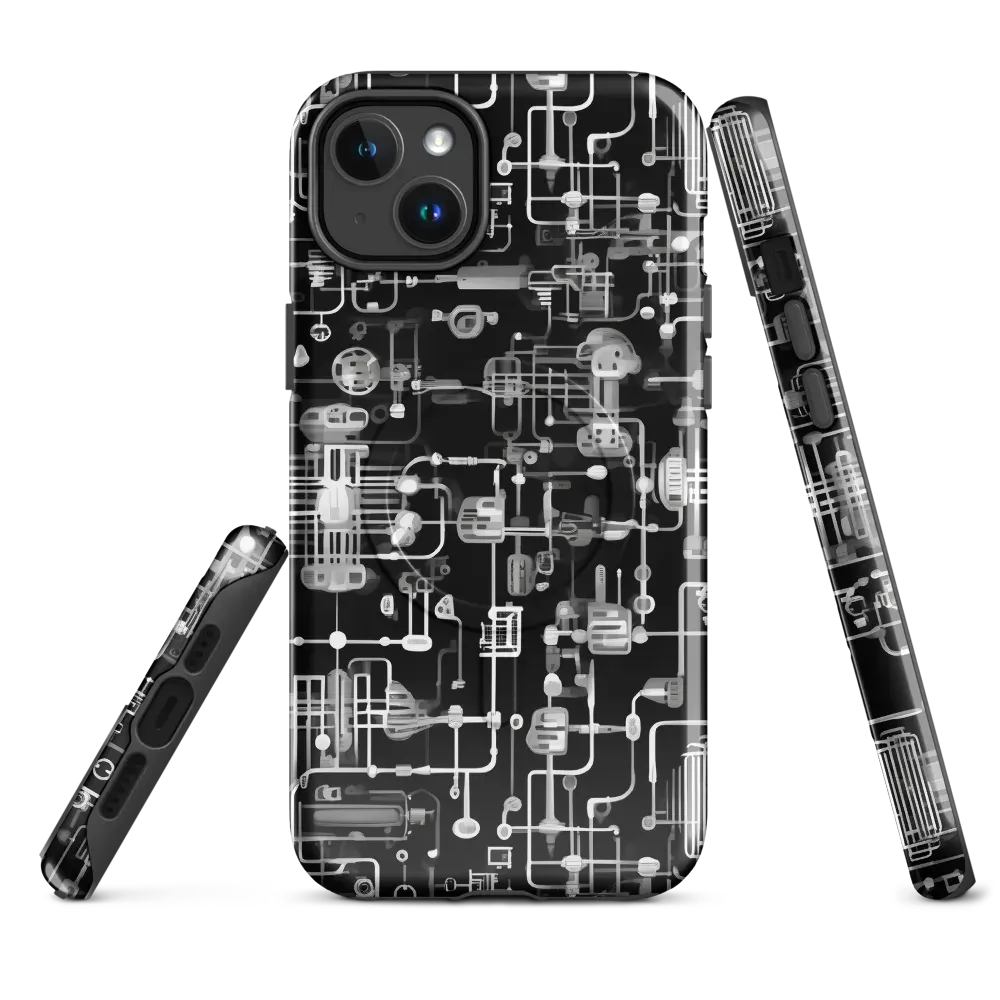 Noir Circuit on MagSafe Tough Case for iPhone® — Front