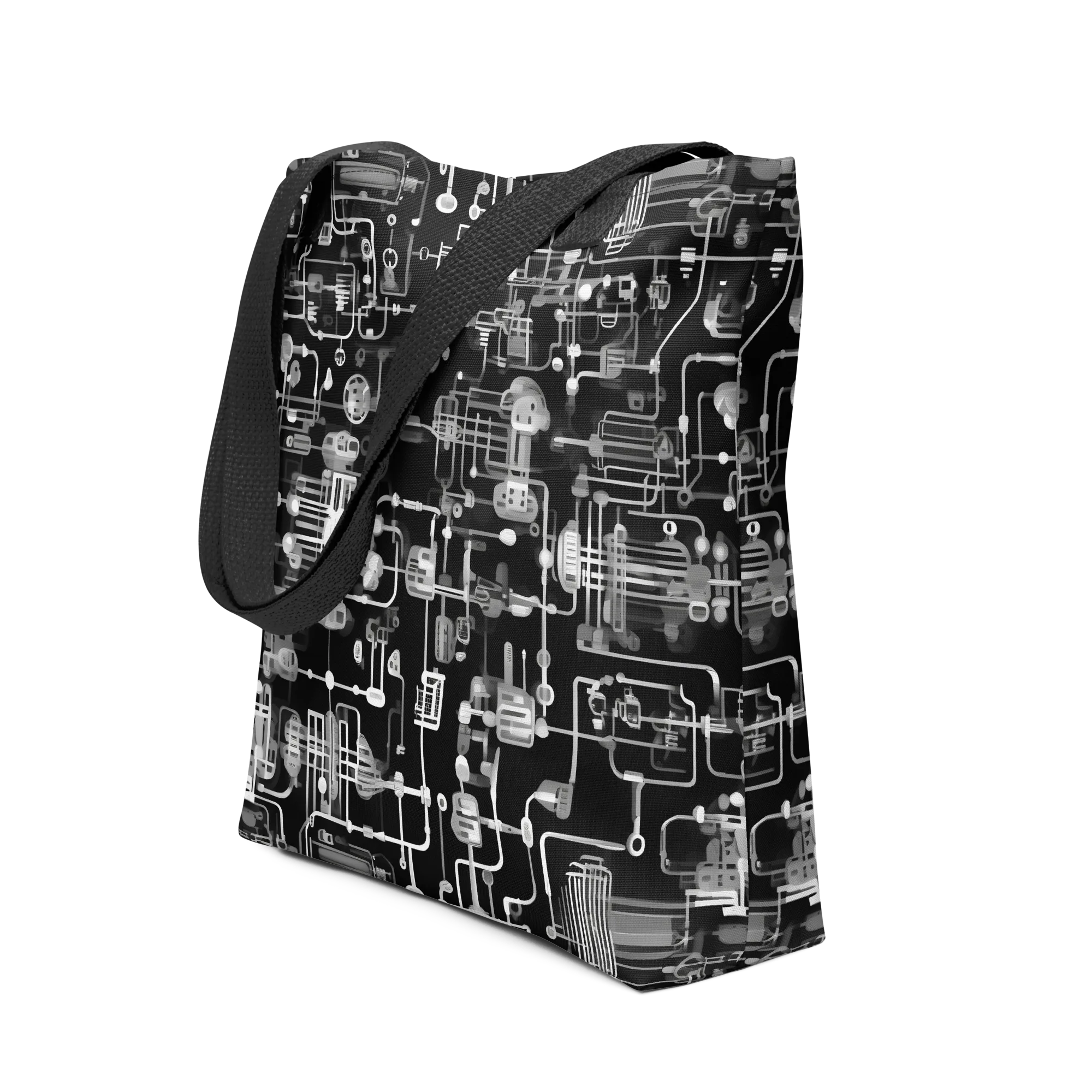 Noir Circuit on Tote Bag — Front