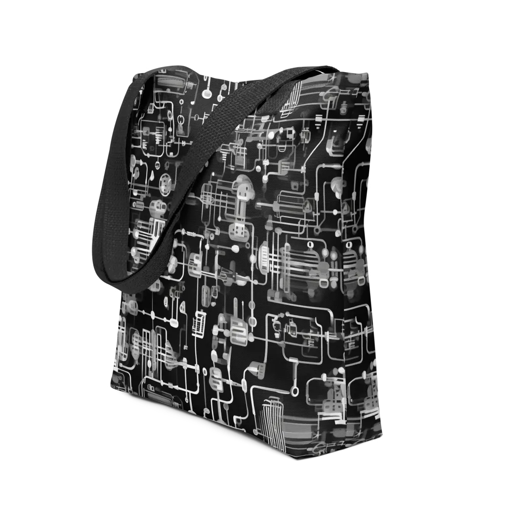 Noir Circuit on Tote Bag — Front