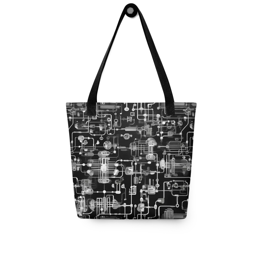 Noir Circuit on Tote Bag — Front