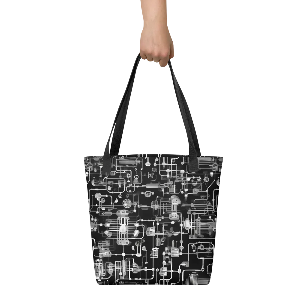 Noir Circuit on Tote Bag — Front