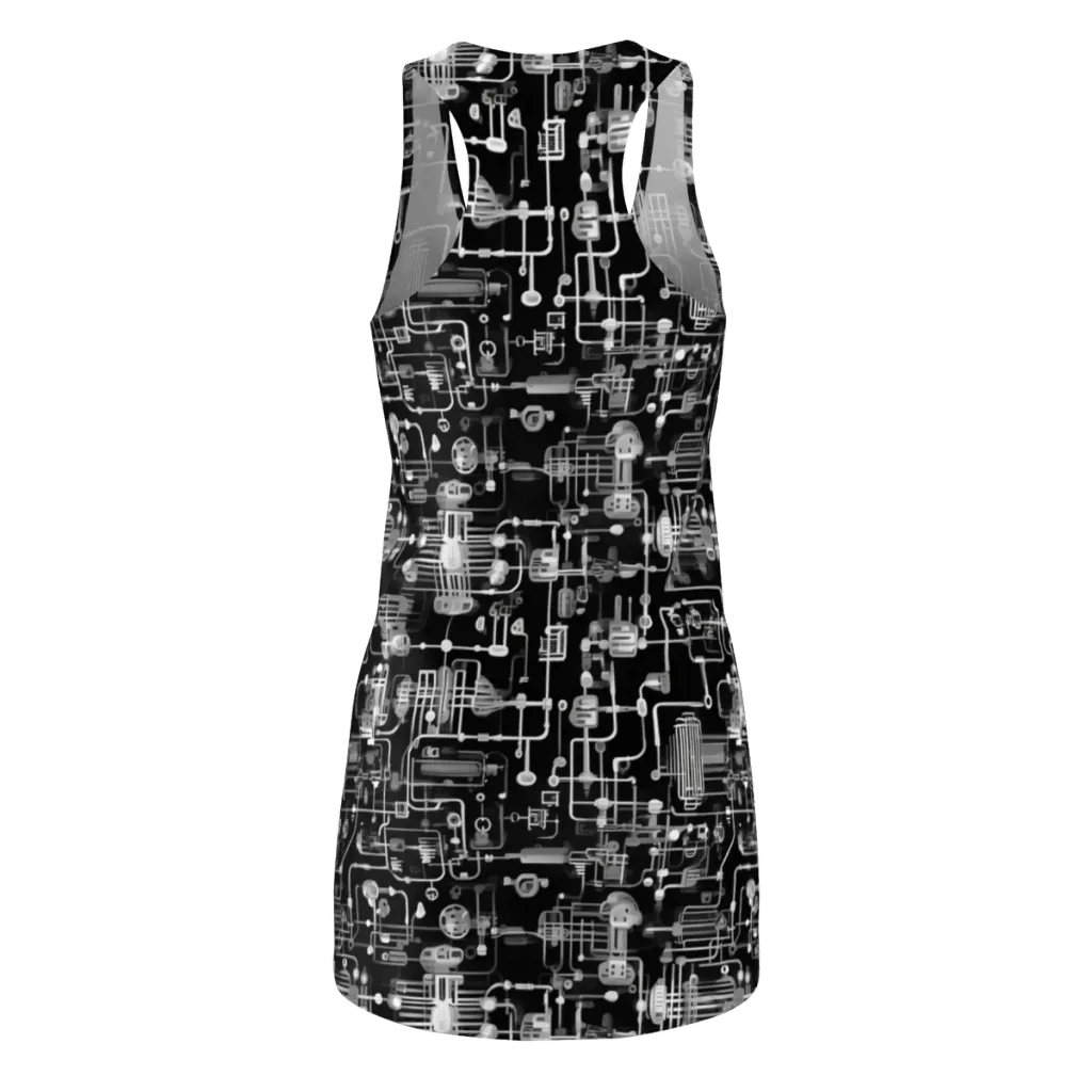 Noir Circuit on Racerback Dress — Back