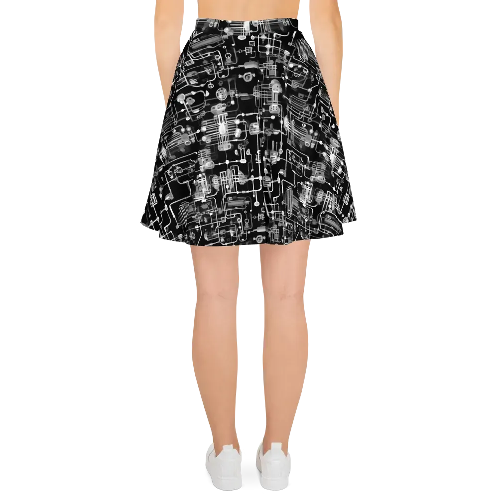 Noir Circuit on Skater Skirt — Back