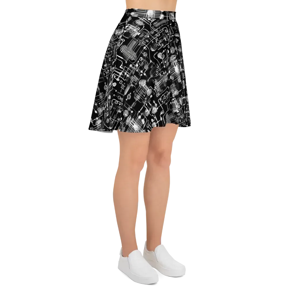 Noir Circuit on Skater Skirt — Right