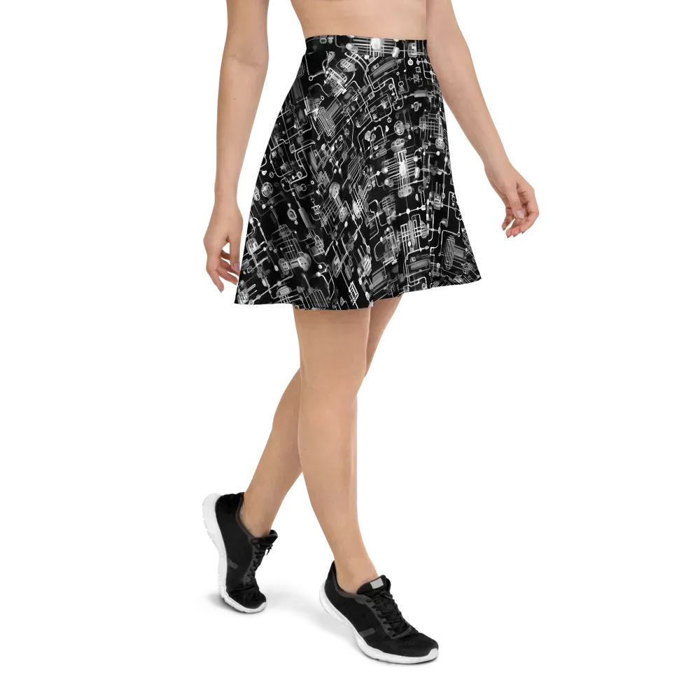 Noir Circuit on Skater Skirt — Right