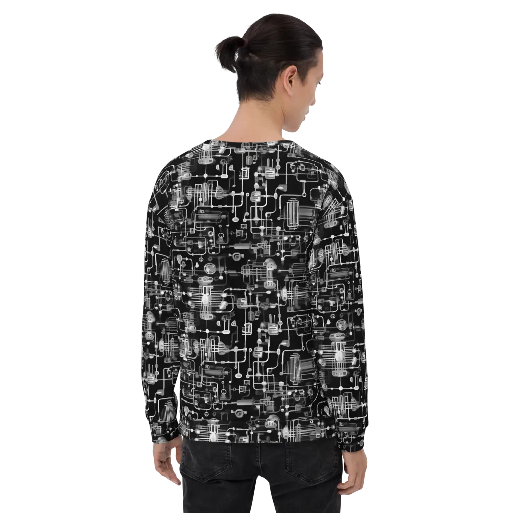Noir Circuit on Sweatshirt — Back