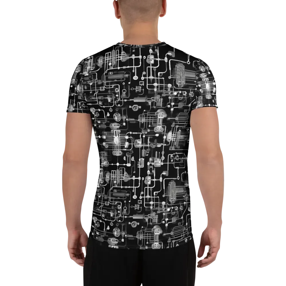 Noir Circuit on Men's Athletic T-Shirt — Back