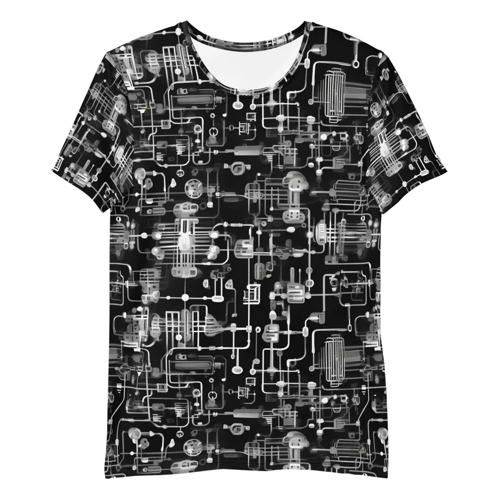 Noir Circuit on Men's Athletic T-Shirt — Front