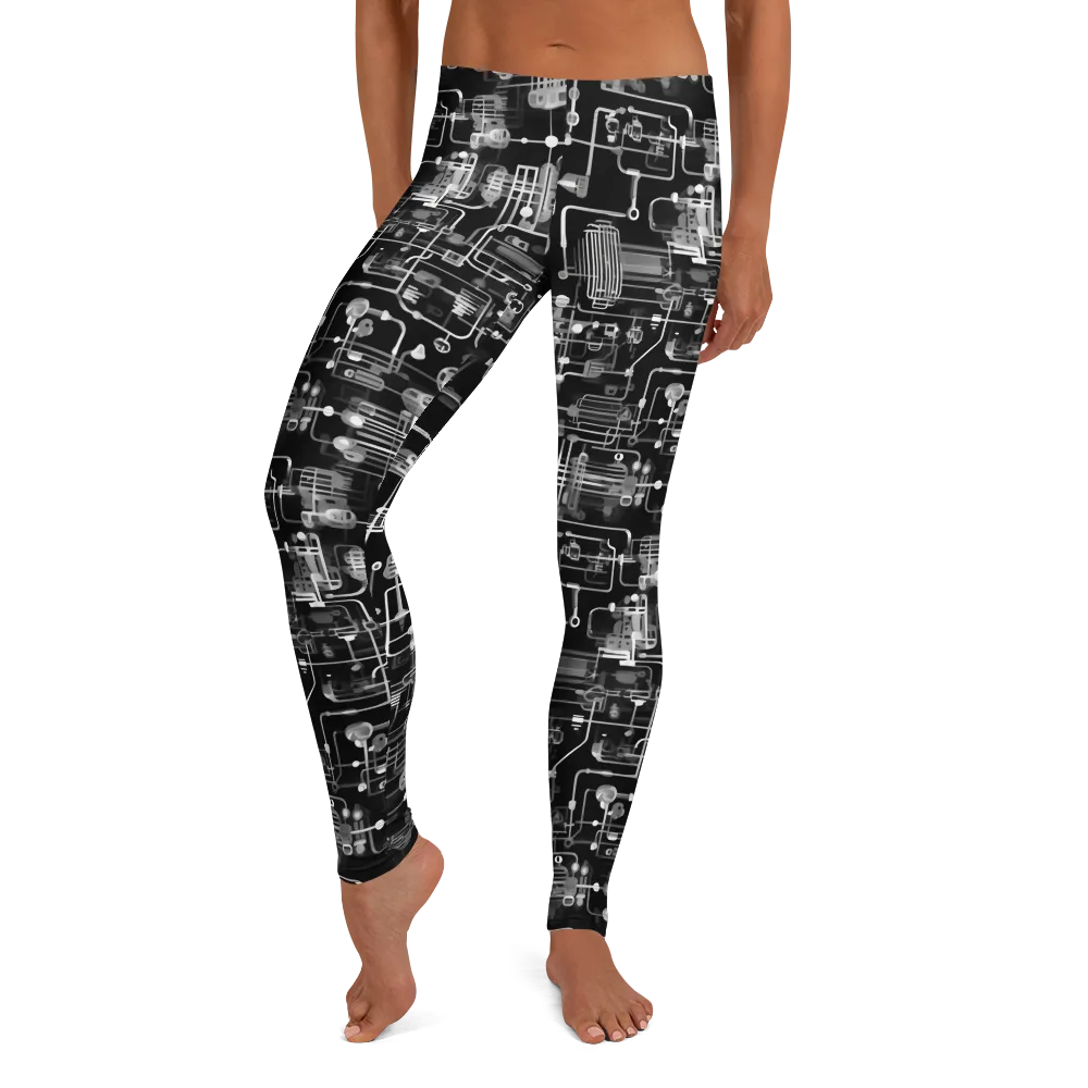 Noir Circuit on Leggings — Front