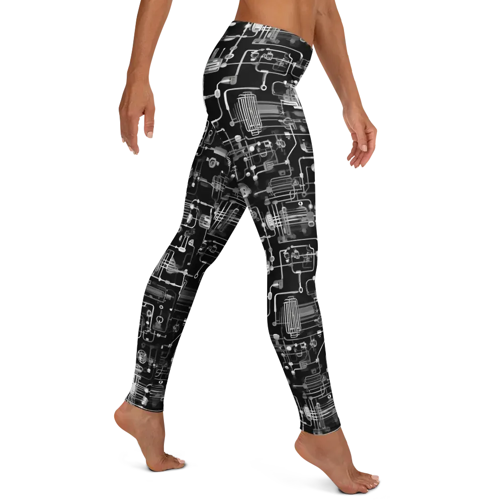 Noir Circuit on Leggings — Right
