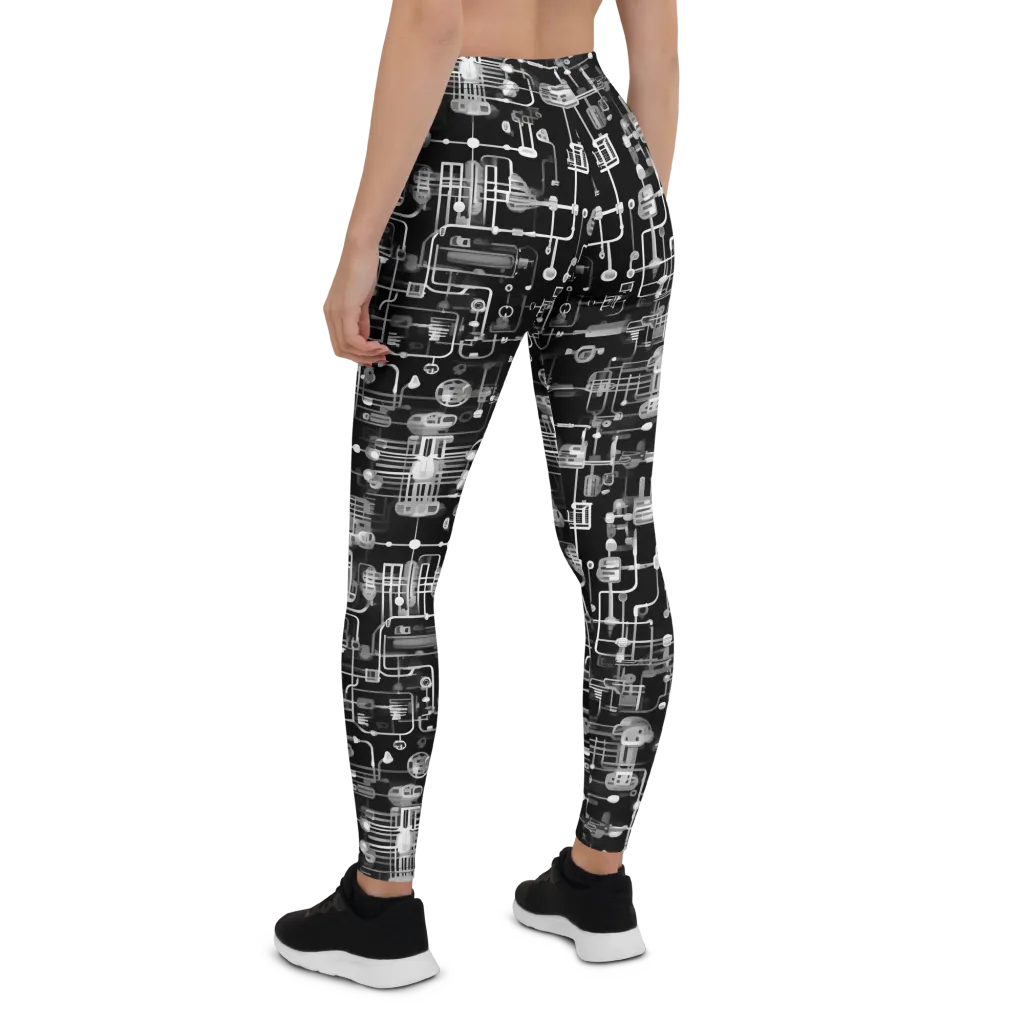 Noir Circuit on Leggings — Back
