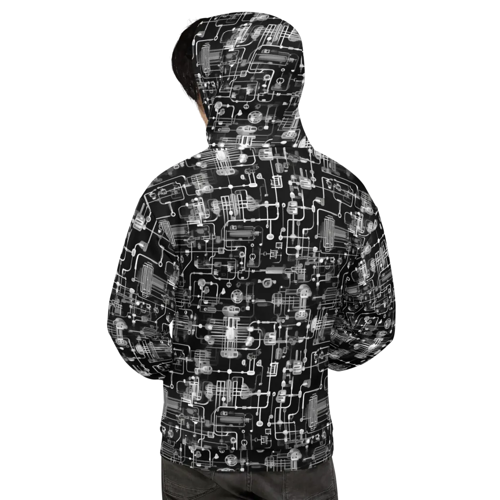 Noir Circuit on Hoodie — Back