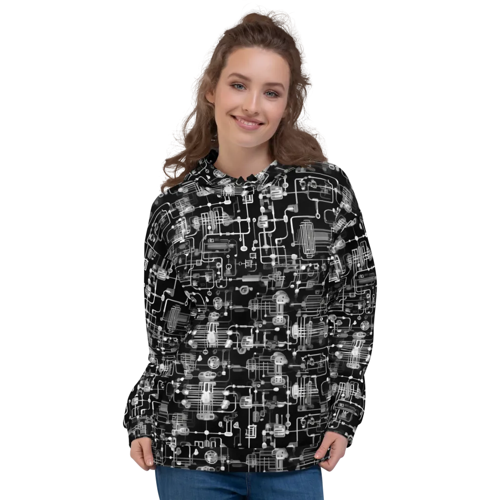 Noir Circuit on Hoodie — Front