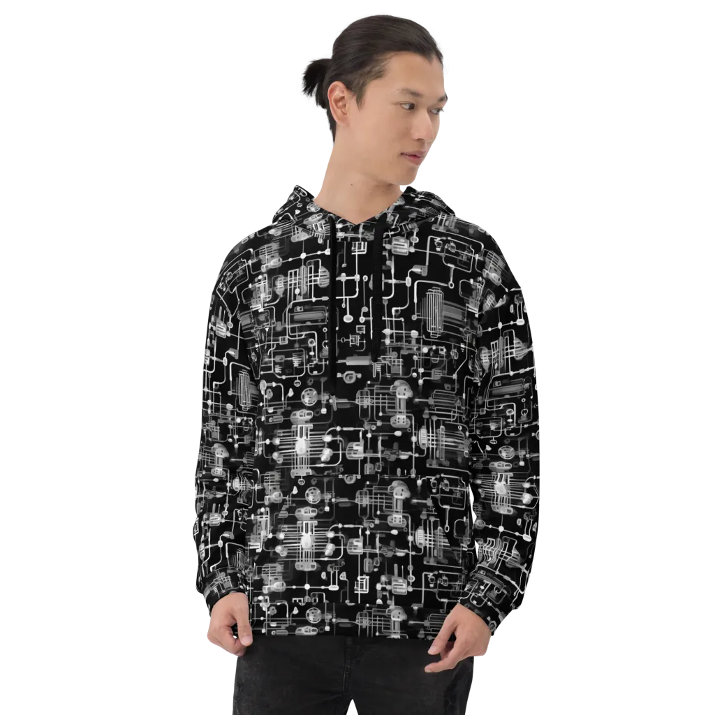 Noir Circuit on Hoodie — Front