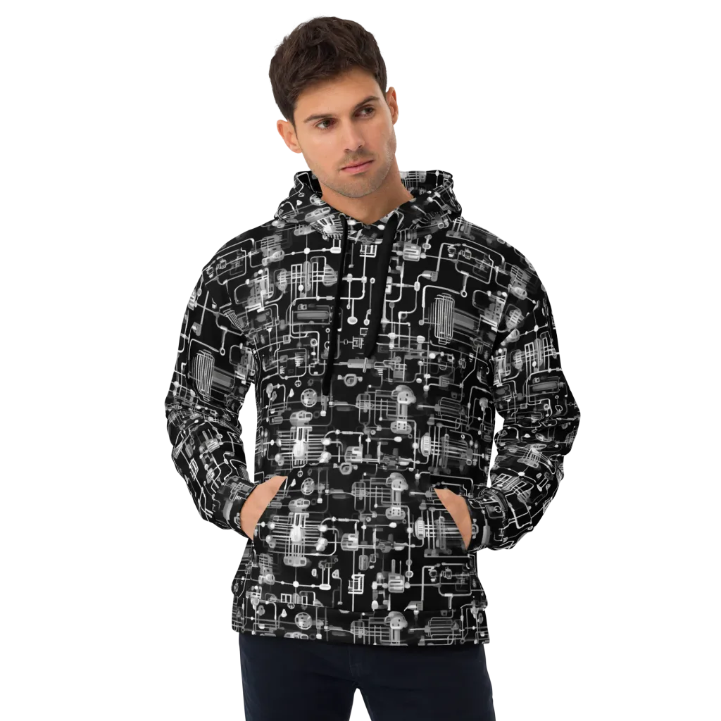 Noir Circuit on Hoodie — Front