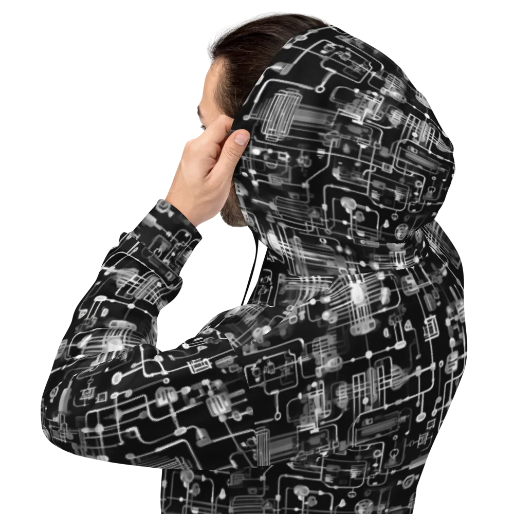 Noir Circuit on Hoodie — Back
