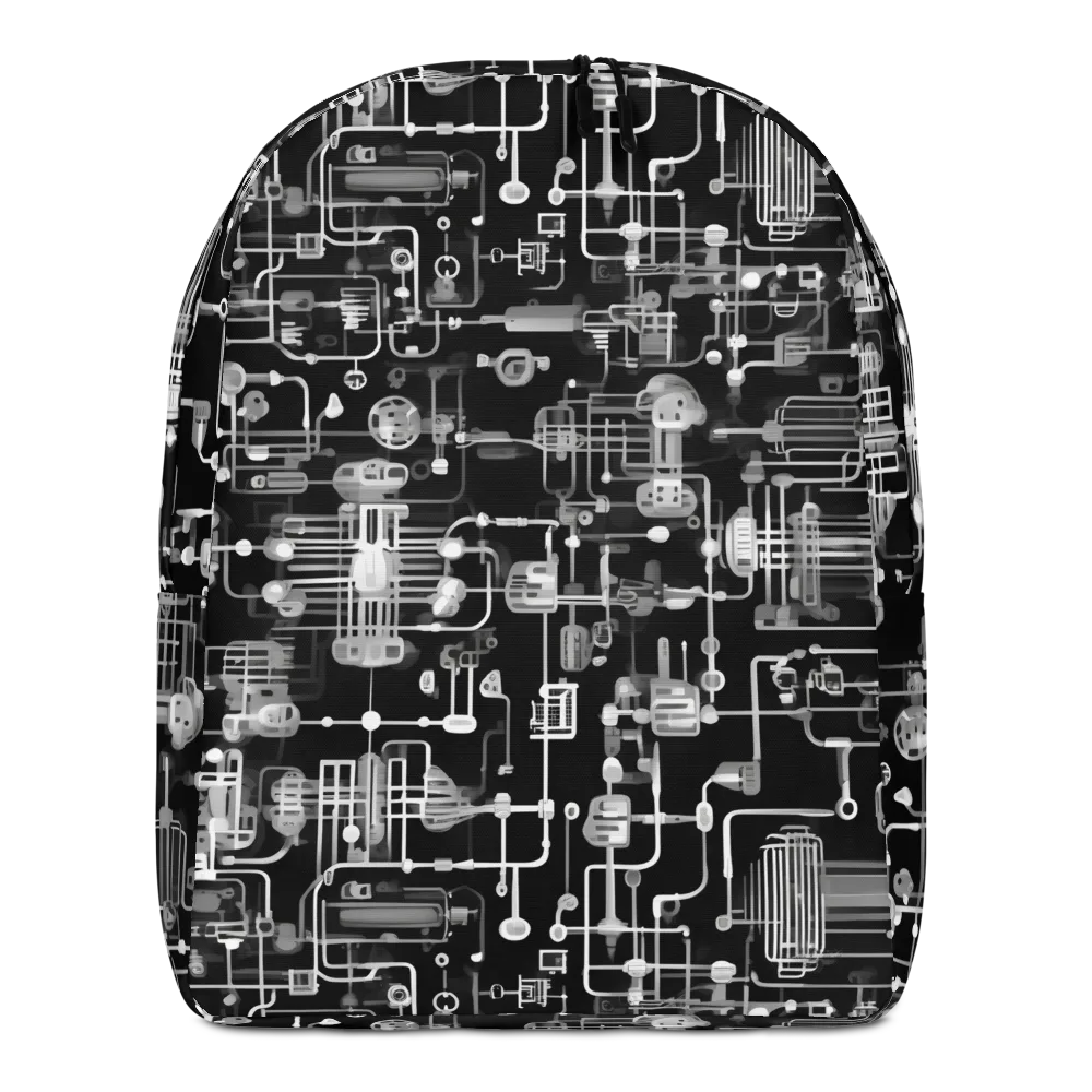 Noir Circuit on Minimalist Backpack — Front