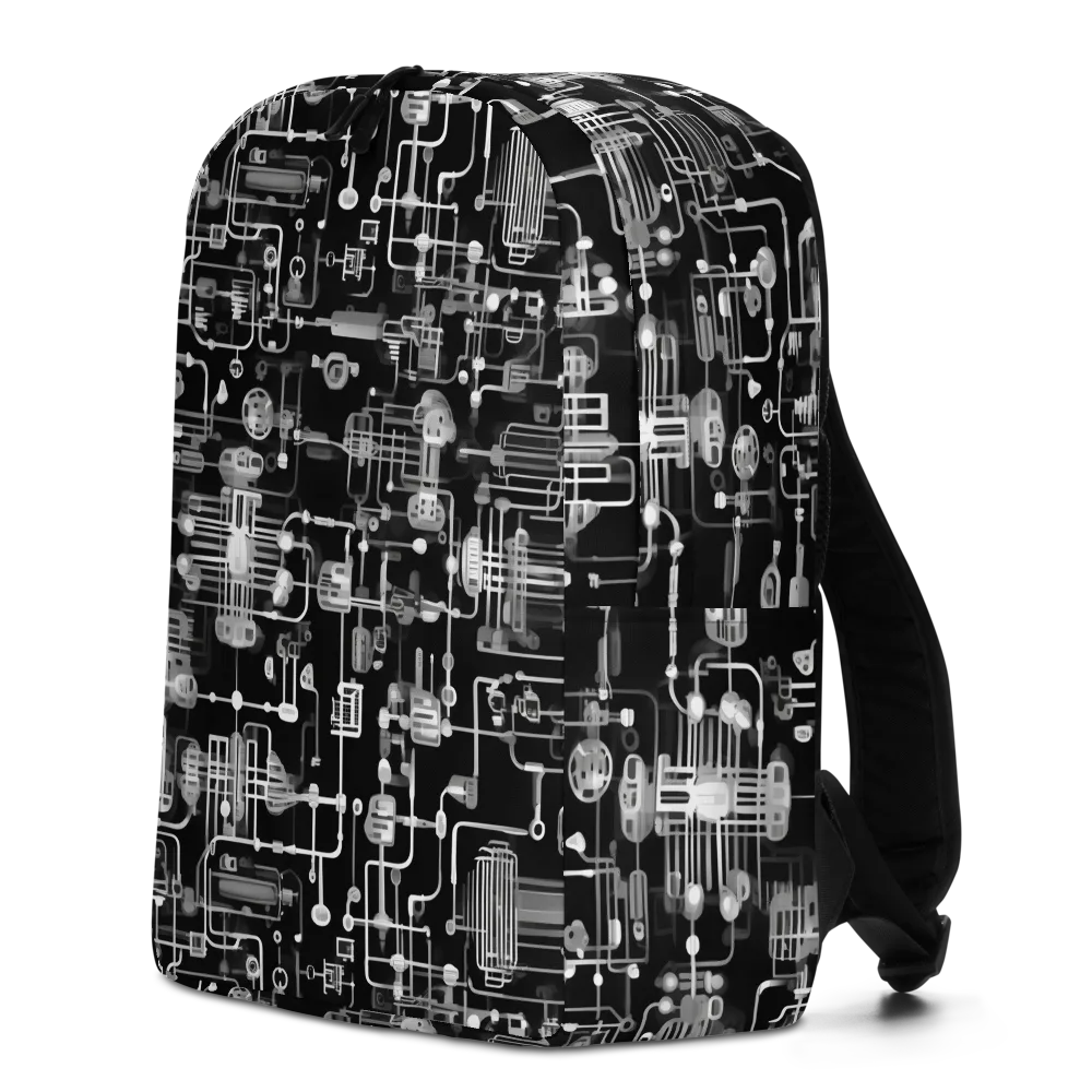 Noir Circuit on Minimalist Backpack — Left